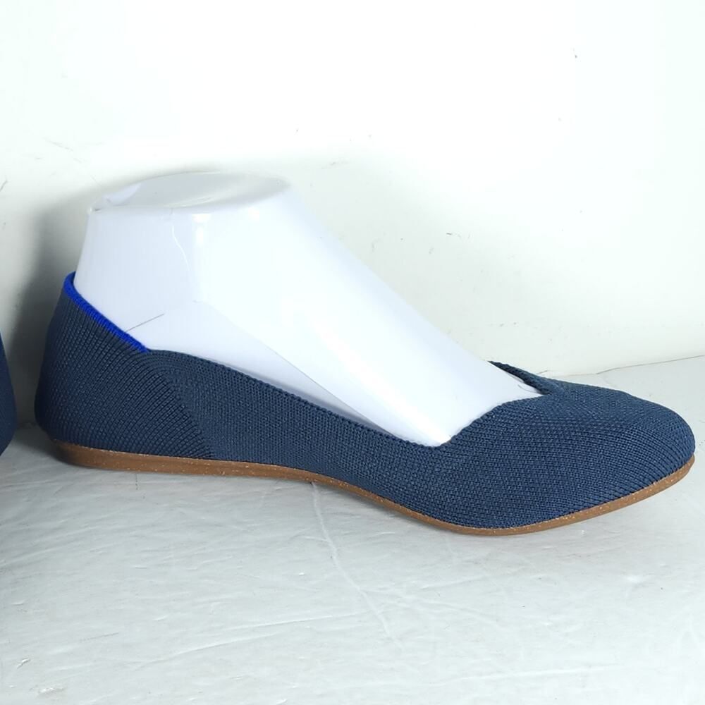 Rothy's Women's The Flat Round Toe US6 Navy Blue Textile Slip On Ballet Flats - Picture 7 of 16